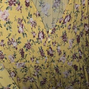 Torrid Yellow Floral Dress